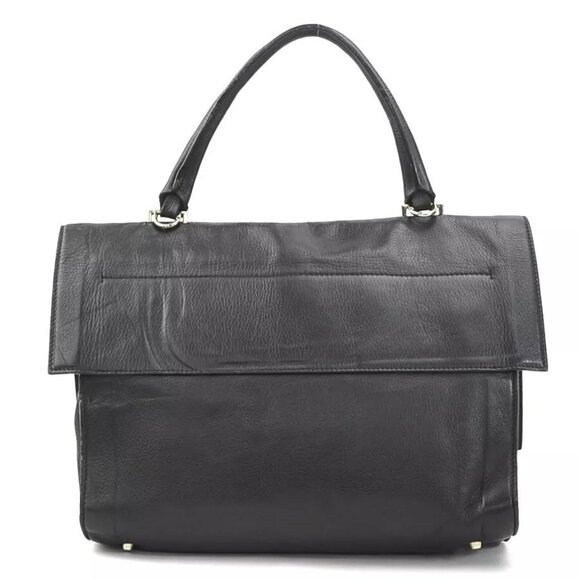 Authentic GIVENCHY Handbag Black Leather/Silvertone - e59455a - Picture 2 of 12